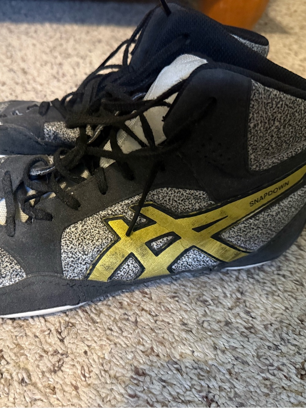 Asics Black and White Athletic Shoe Pair